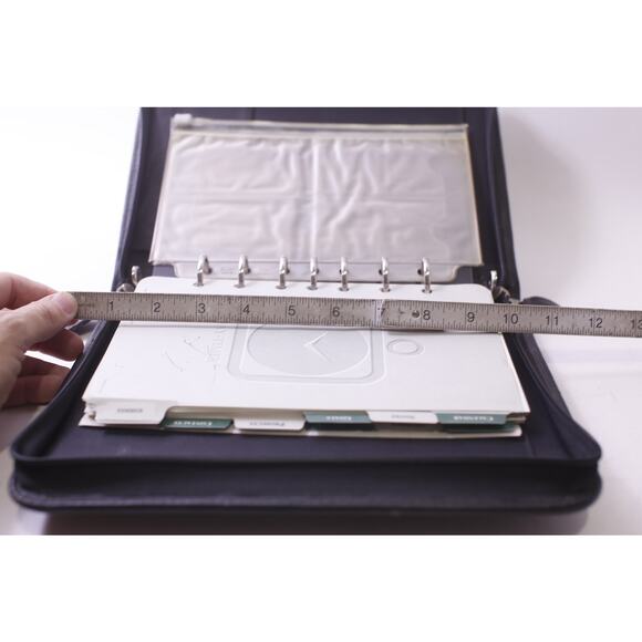 Day Planner, Black, Binder, Zipper Lock, Calendar, Notes, ~ 250729-WH 1335 - Picture 6 of 6